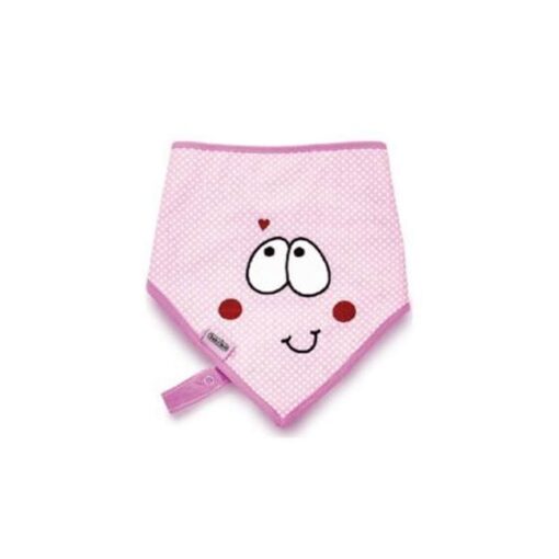 Babyjem Bandana Bib with Soother Holder - Pink Face Babyjem Bandana Bib with Soother Holder - Pink Face