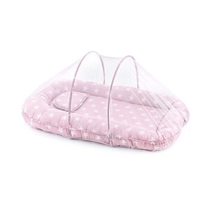 Babyjem-Babynest-with-Mosquito-Net-–-Pink