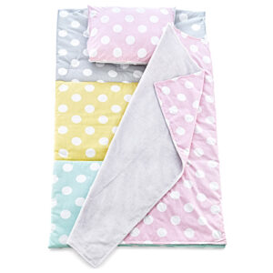 Babyjem-Portable-Baby-Nap-Mat---Pink-Polka-Dots-1