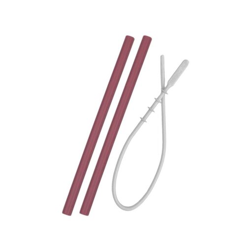 Minikoioi Flexi Straws & Brush - Velvet Rose - 2 Pcs