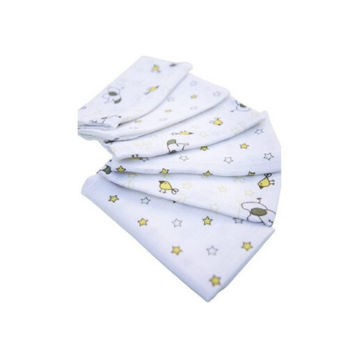 MyceyMuslinFaceWipesLimeStarbird6pcs MyceyMuslinFaceWipesLimeStarbird6pcs