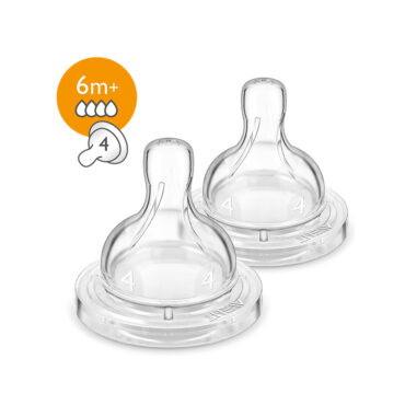 Philips Avent Classic+ / Anti-Colic Flow 4 Teats (6m+) 2 Pcs