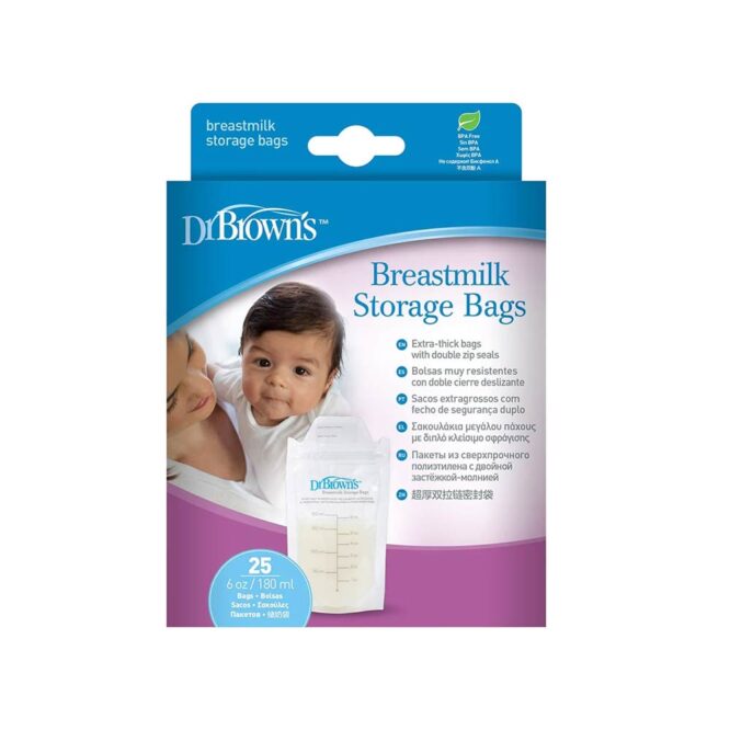Dr. Brown's Breastmilk Storage Bags 180ml - 25 Bags