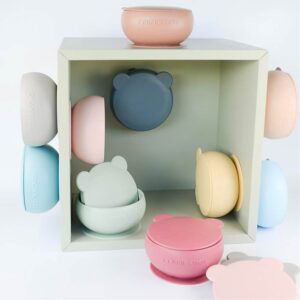 Minikoioi Bowly Stay-Put Suction Bowl with Lid