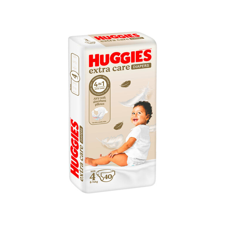 Huggies Extra Care Size 4 (8-14kg) - 40 Diapers Value Pack