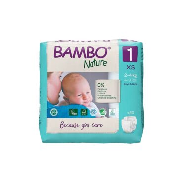 BAMBO Nature Size 1 XS (2-4kg) - 22 Diapers