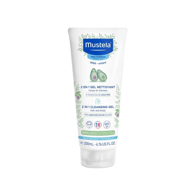 Mustela Baby 2-in-1 Cleansing Gel for Hair & Body 200ml