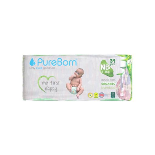 Pureborn New Born Single (1-3kg) - 34 Diapers Pureborn New Born Single (1-3kg) - 34 Diapers