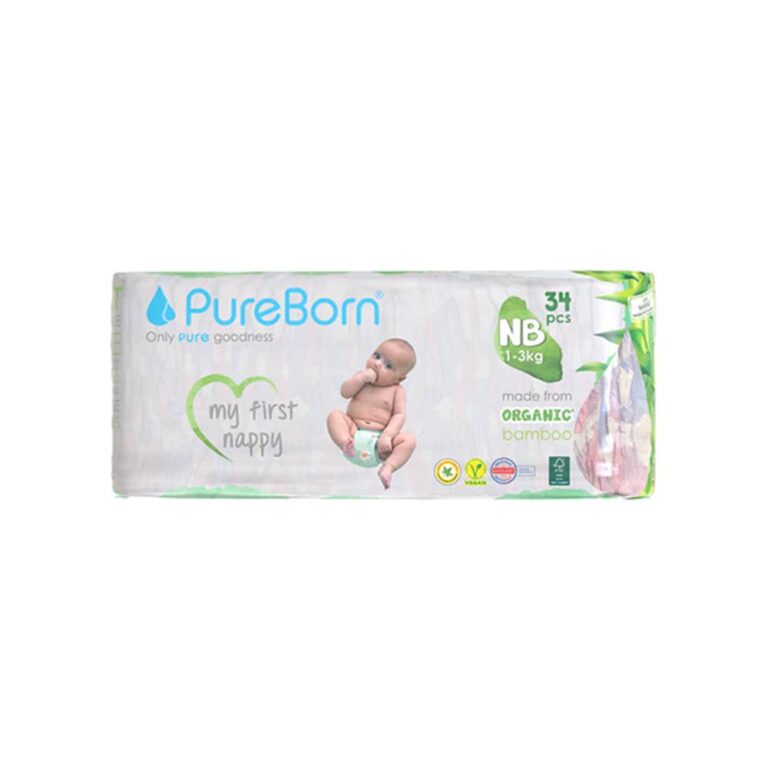 Pureborn New Born Single (1-3kg) - 34 Diapers