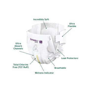 BAMBO Nature Size 5 XL (12-18kg) – 44 Diapers BAMBO Nature Size 5 XL (12-18kg) - 44 Diapers