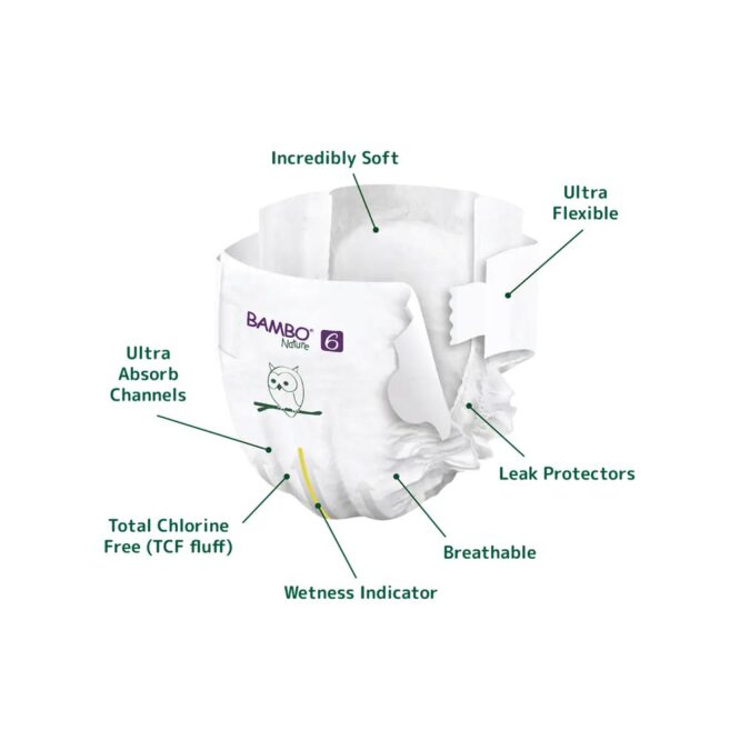 BAMBO Nature Size 6 XXL (16+kg) - 40 Diapers