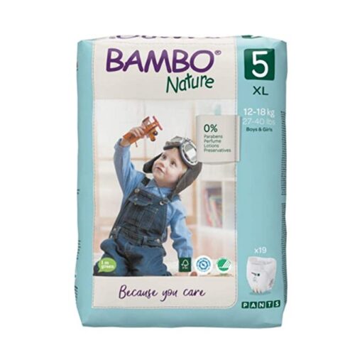 BAMBO-Nature-Diapers-Pants - Size 5 (12-18 KG) Pack of 19 BAMBO-Nature-Diapers-Pants - Size 5 (12-18 KG) Pack of 19