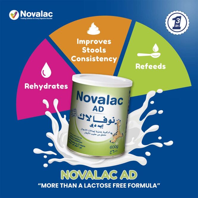 Novalac AD | Anti-Diarrhea Milk Formula Powder (6m-3yrs) 600g