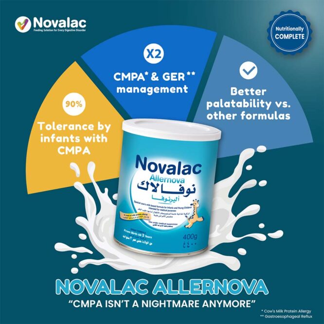 Novalac Allernova | Extensively Hydrolyzed Milk Formula Powder (0-3yrs) 400g