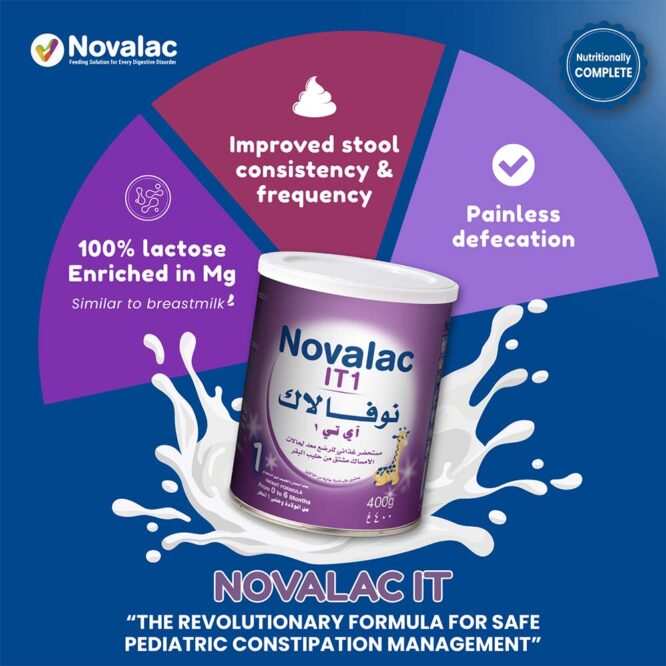 Novalac IT1 | Anti-Constipation Infant Milk Formula Powder (0-6m) 400g