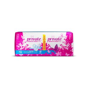 Private Extra Thin Super Pads with Wings - 16 Pads Economy Pack