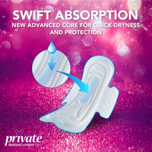Private Extra Thin Super Pads with Wings - 16 Pads Economy Pack Private Extra Thin Super Pads with Wings - 16 Pads Economy Pack
