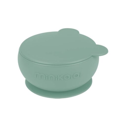 Bowly-RiverGreen Minikoioi Bowly Stay-Put Suction Bowl with Lid - River Green