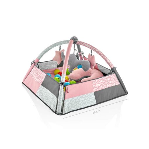 Babyjem-Play-Mat-with-Balls-and-Toys-Pink Babyjem Play Mat with Balls & Toys - Rose
