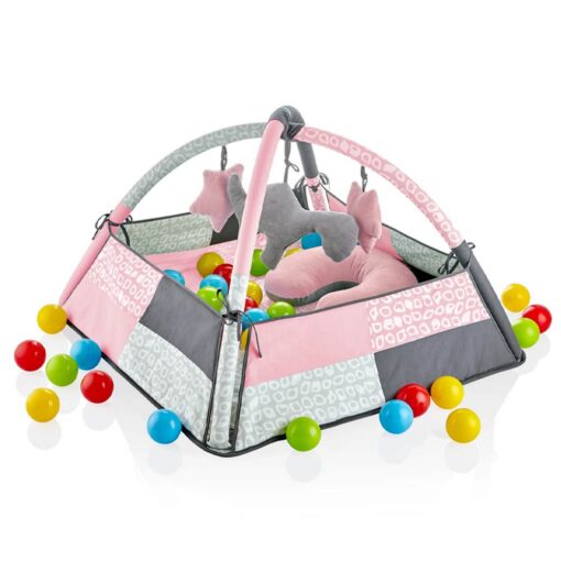 Babyjem-Play-Mat-with-Balls-and-Toys-Pink02 Babyjem Play Mat with Balls & Toys - Rose