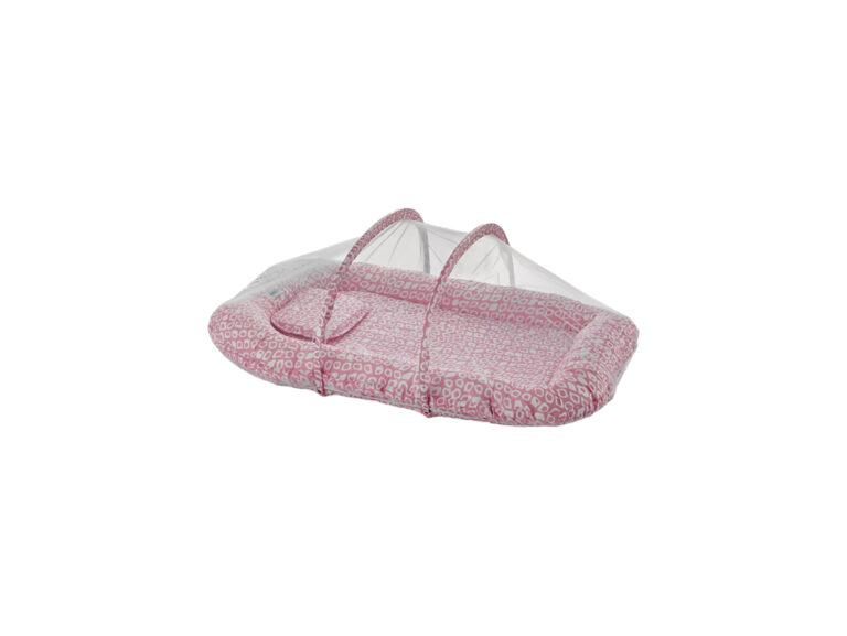 Babyjem Babynest with Mosquito Net - Pink Squares