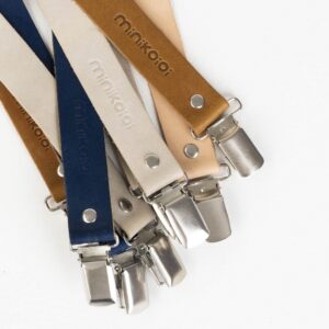 Minikoioi Klips Leather Pacifier and Teether Holder 