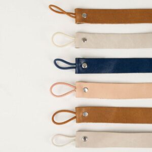Minikoioi Klips Leather Pacifier and Teether Holder 