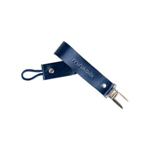Minikoioi Klips Leather Pacifier Holder - Dreamy Blue