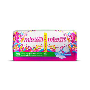 Private Missteen Normal with Wings Unscented - 20 Pads Economy Pack