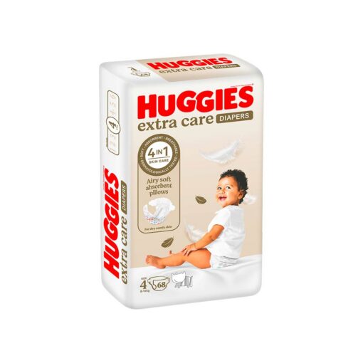 Huggies Extra Care Size 4 (8-14kg) - 68 Diapers Jumbo Pack