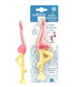 645-dr-brown-toddler-toothbrush-flemingo-pink-yellow-
