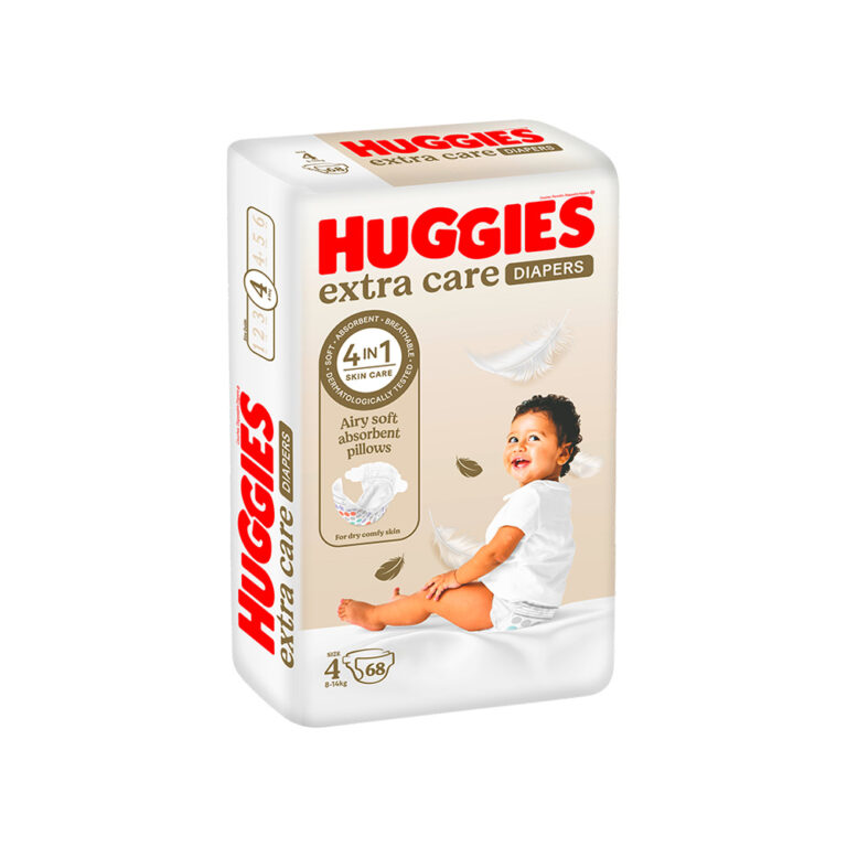 Huggies Extra Care Size 4 (8-14kg) - 68 Diapers Jumbo Pack