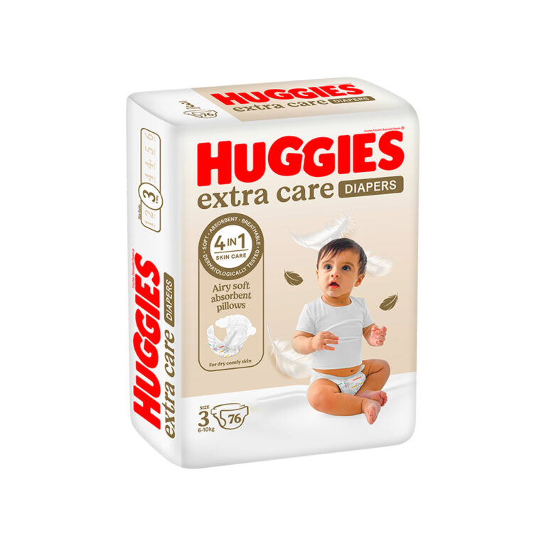 Huggies Extra Care Size 3 (6-10kg) - 76 Diapers Jumbo Pack