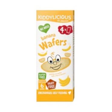 Kiddylicious Wafers - Banana - Pack of 4