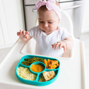 BBLuv---Yumi-Anti-Spill-Silicone-Plate-and-Spoon-Set---Green--3