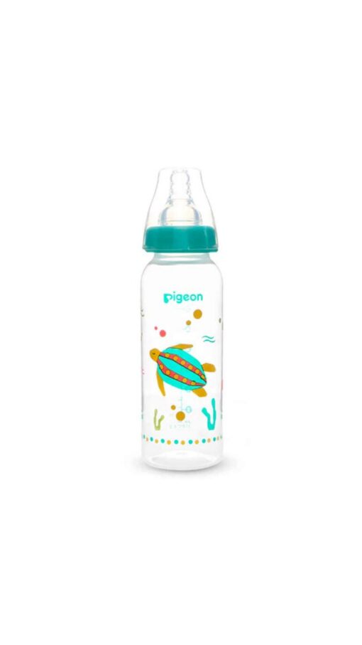 Pigeon Slim Neck Clear Cap Plastic Bottle (4m+) Animals 240ml - 1 Pcs