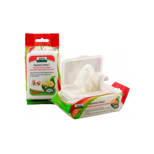 AlevaNaturalsBambooBabyPacifierandToyWipes30Wipes AlevaNaturalsBambooBabyPacifierandToyWipes30Wipes