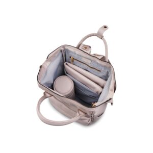 Bababing-Mani-Vegan-Leather-Backpack-Changing-Bag---Blush-Grey-g4
