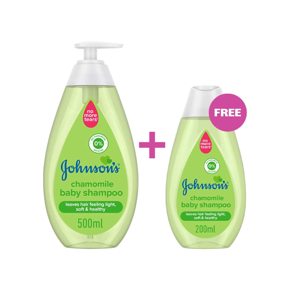 Johnson's Baby Shampoo Chamomile 500ml + 200ml FREE