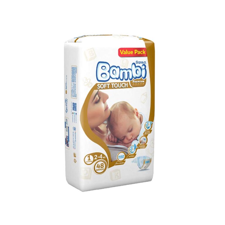 Sanita Bambi Size 1 Newborn 2-4kg 48 Diapers