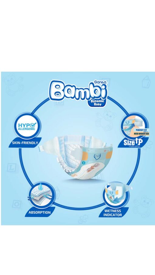 SanitaBambiSize5XLarge28DiapersValuePack3 SanitaBambiSize5XLarge28DiapersValuePack3
