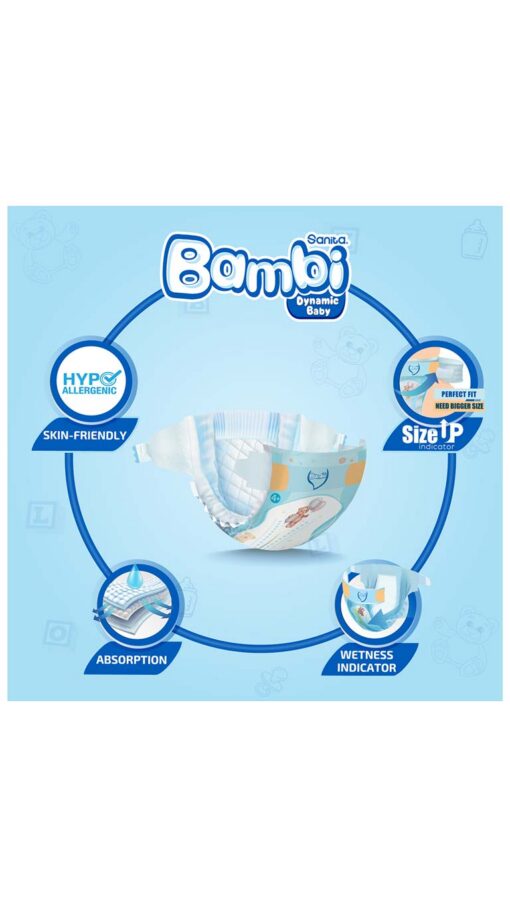SanitaBambiSize4LargePlus33DiapersValuePack3 SanitaBambiSize4LargePlus33DiapersValuePack3