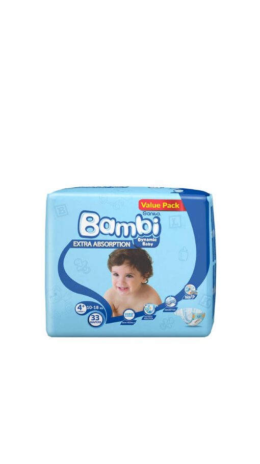 SanitaBambiSize4LargePlus33DiapersValuePack2 SanitaBambiSize4LargePlus33DiapersValuePack2