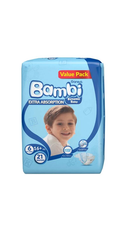 SanitaBambiSize6-XXLarge(16+kg)21DiapersValuePack2 SanitaBambiSize6-XXLarge(16+kg)21DiapersValuePack2