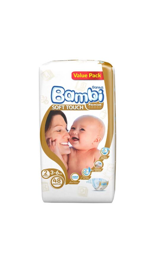 SanitaBambiSize2Small(3-6kg)48DiapersValuePack2 SanitaBambiSize2Small(3-6kg)48DiapersValuePack2