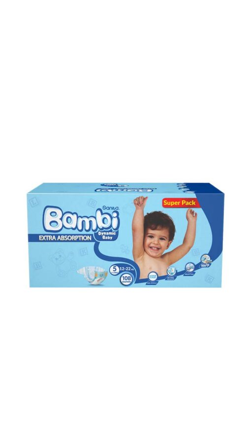 SanitaBambiSize5XLarge(12-22kg)108DiapersSuperPack2 SanitaBambiSize5XLarge(12-22kg)108DiapersSuperPack2