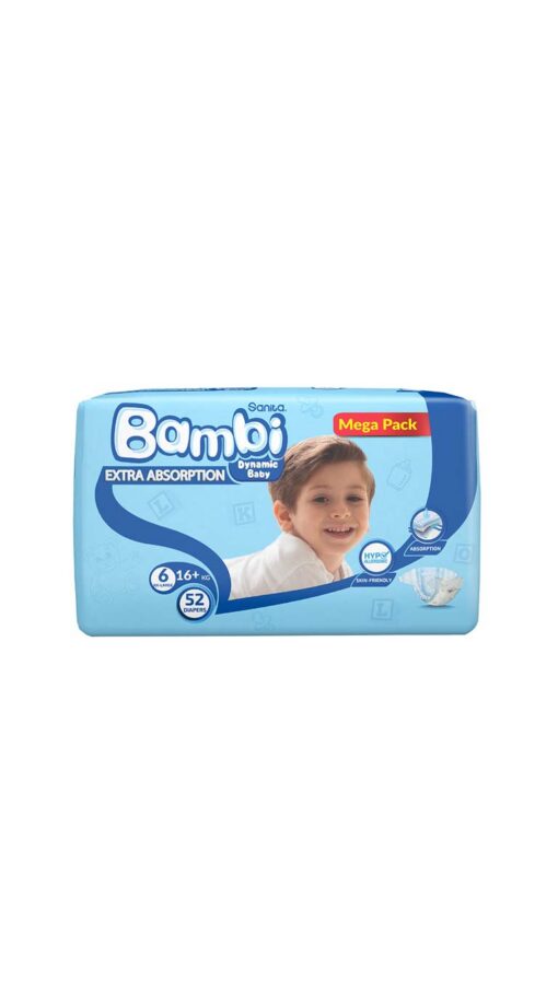 SanitaBambiSize6-XXLarge(16+kg)52DiapersMegaPack2 SanitaBambiSize6-XXLarge(16+kg)52DiapersMegaPack2