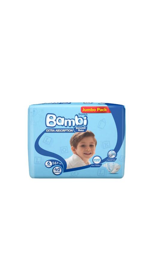 SanitaBambiSize6-XXLarge(16+kg)40DiapersJumboPack2 SanitaBambiSize6-XXLarge(16+kg)40DiapersJumboPack2