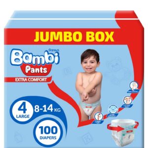 SanitaBambiSize4Large(8-14-kg)100PantsJumboBox3