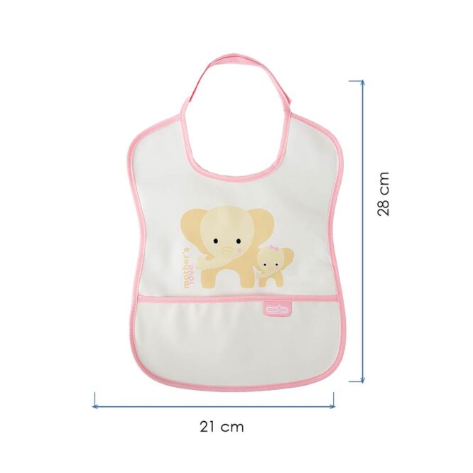 Babyjem Poly Small Apron Bib - Mother's Love Pink
